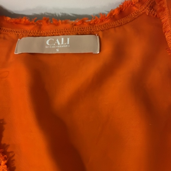 NWOT CALI DREAMING ombre orange green satin cooed matching set Small - Picture 5 of 8